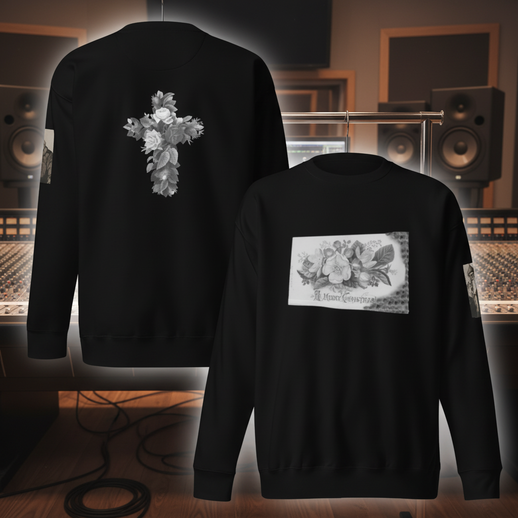 Put these hanging in a really expesive recording studio outlibe slightly in a light so they appear to be glowing
